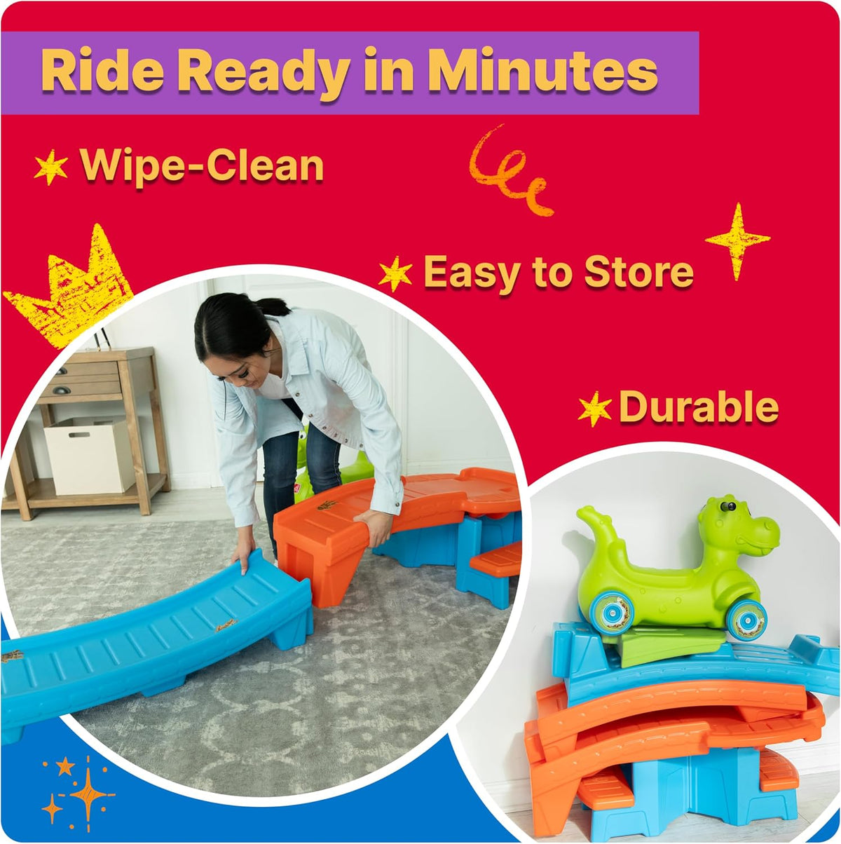 Dino Dash Up & Down Roller Coaster Kids Ride On Toy